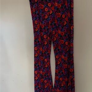 Wild Fable Large Floral Patterned Flare Pants